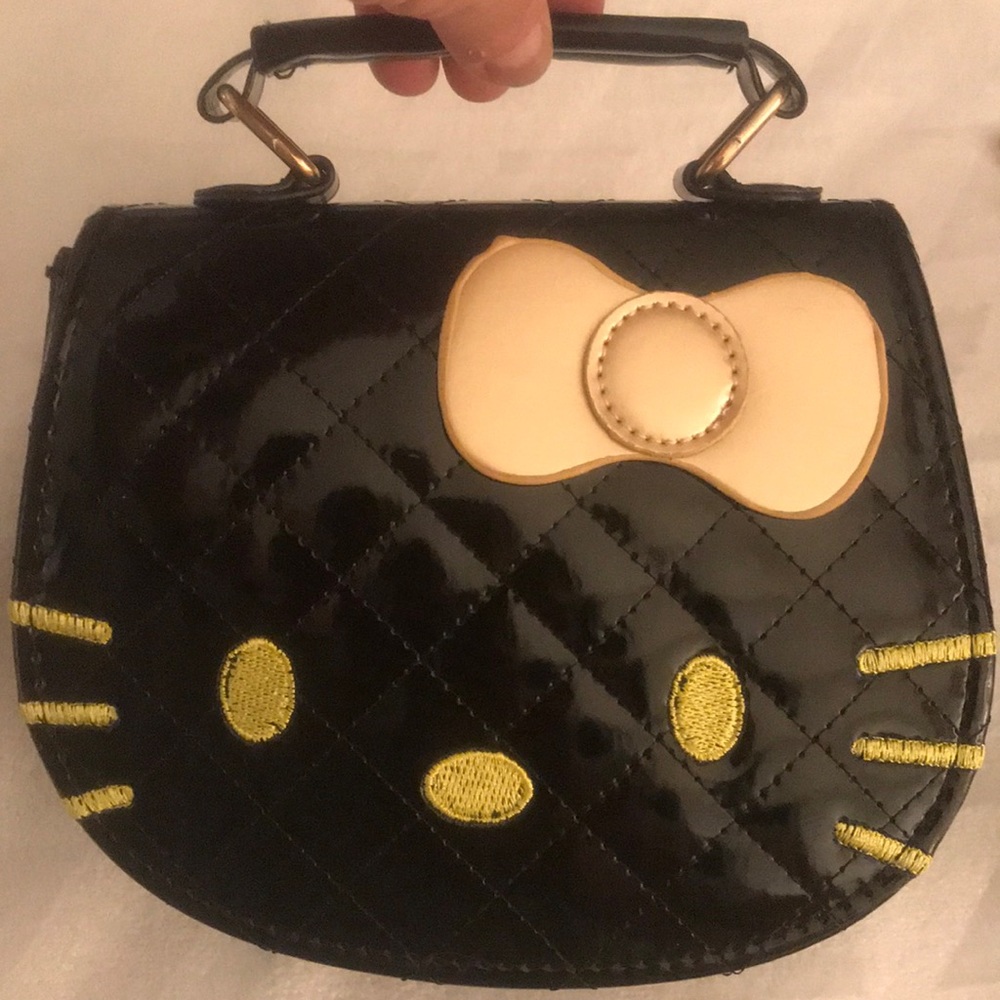NEW Hello Kitty Purse 👛 Black Faux Leather